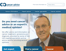 Tablet Screenshot of canceradvice.co.uk